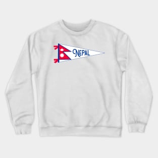 Nepal Flag Pennant Crewneck Sweatshirt